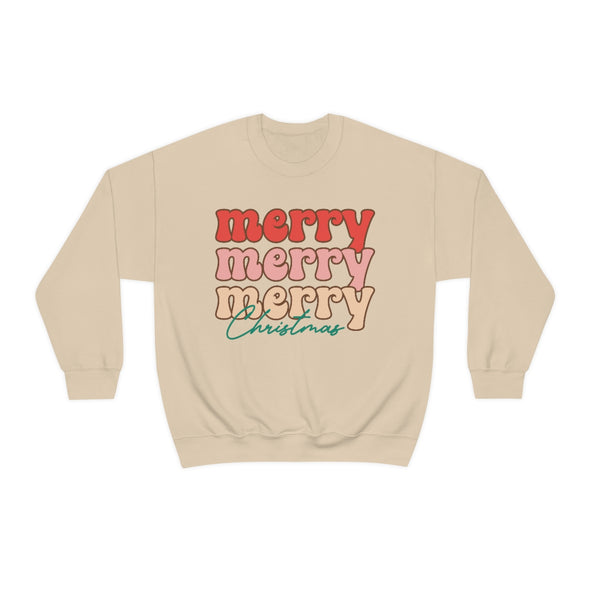 Merry Merry Merry Christmas- Crewneck Sweatshirt