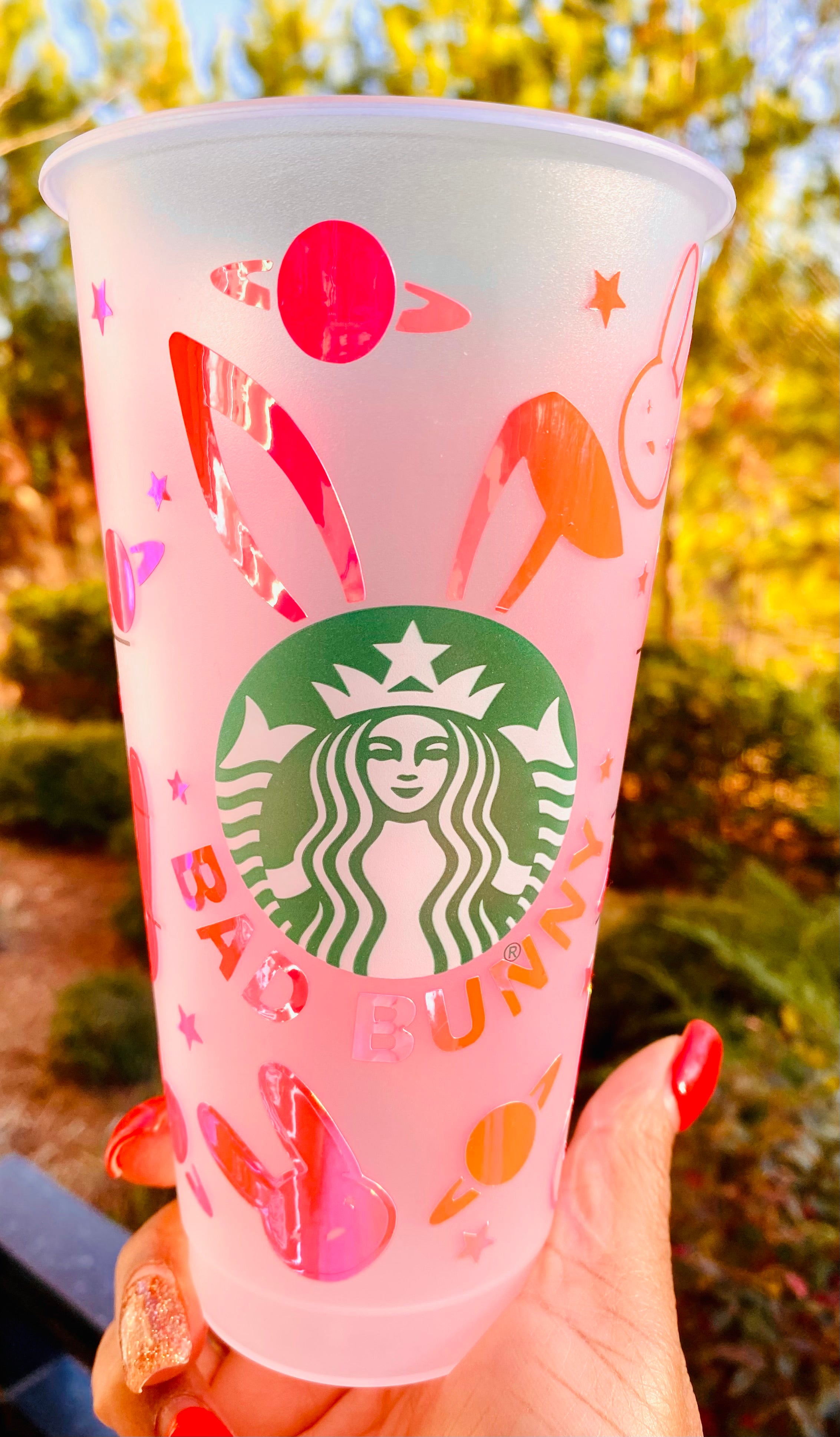 Holographic Butterfly Starbucks Cup!! Personalized/ Gift Ideas in