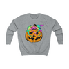 Pumpkin with Glasses- Kids Sweatshirt
